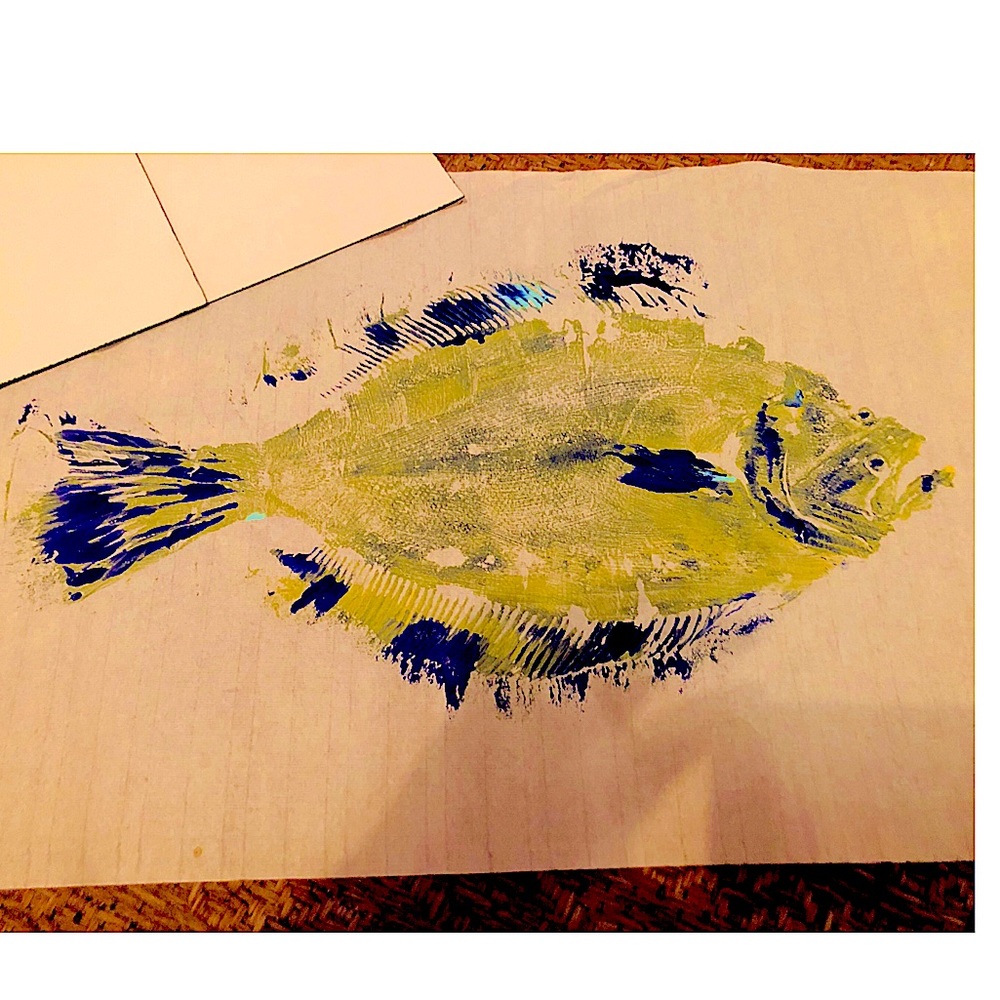 Flounder Fish Print
